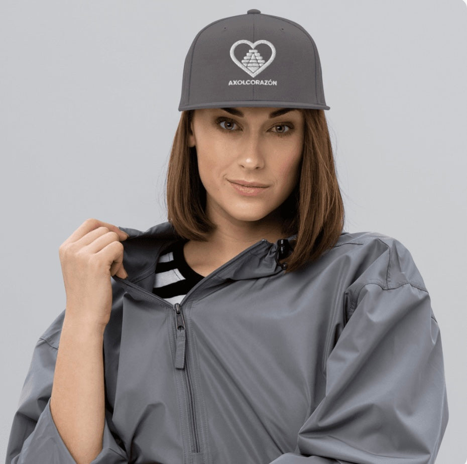 Casquette “Mythe” Grise unisex — style Snapback brodé