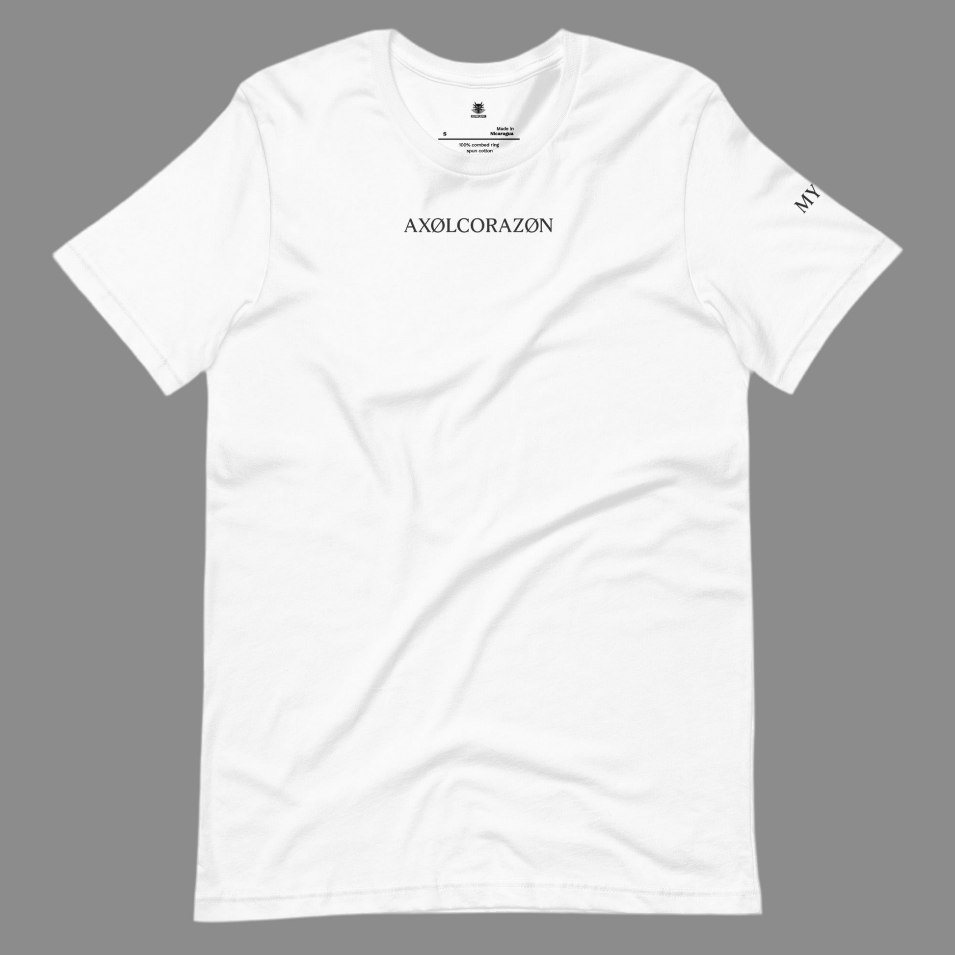T-shirt “Sombra” blanc unisex — Axolcorazon