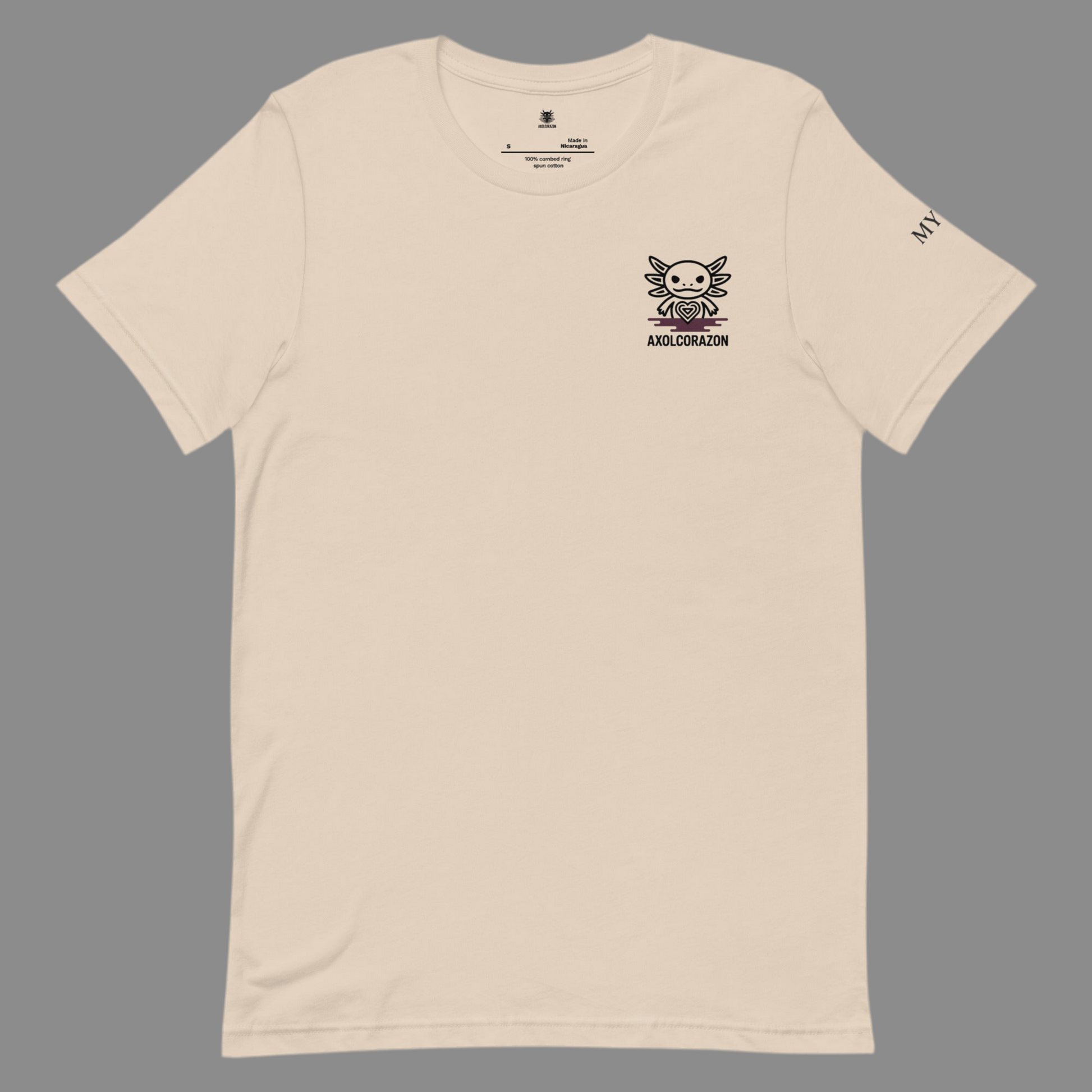 T-shirt “Piedra” Beige Unisex — Axolcorazon